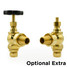 OE-T-MAN-038-AG-UB-B - Rufford Traditional Manual Angled Unlacquered Brass Radiator Valves with Sleeves OE-T-MAN-038-AG-UB-B - Rufford Traditional Manual Angled Unlacquered Brass Radiator Valves with Sleeves